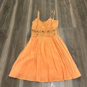 Orange short babydoll dress - size small